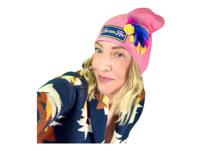 NEW Style Statement “HEY Girl HEY” Patchwork Jeweled Designer Winter Hat