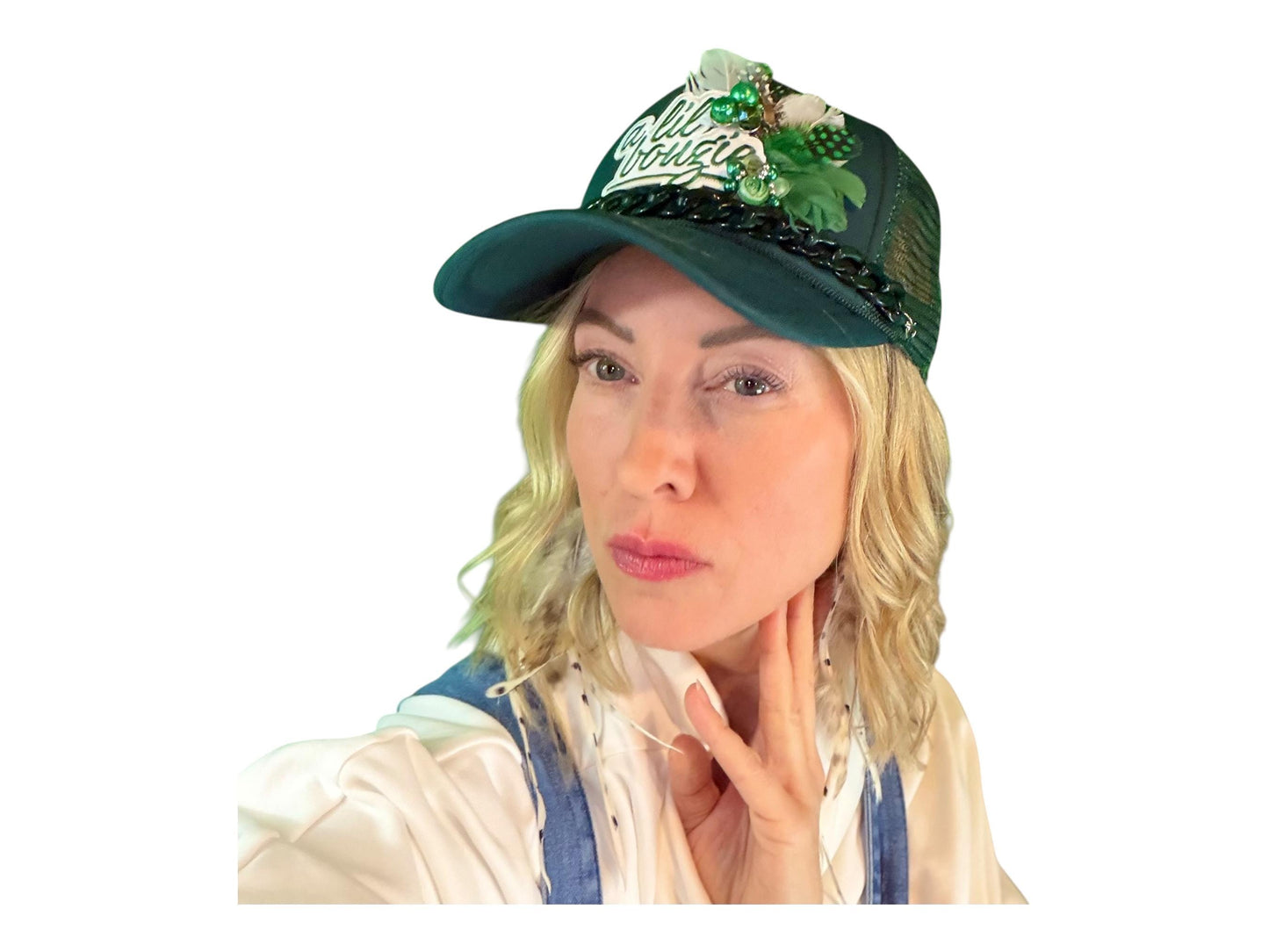 NEW Style Statement “A Lil’ Bougie” Patchwork Jeweled Trucker Hat