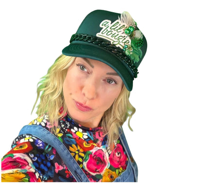 NEW Style Statement “A Lil’ Bougie” Patchwork Jeweled Trucker Hat