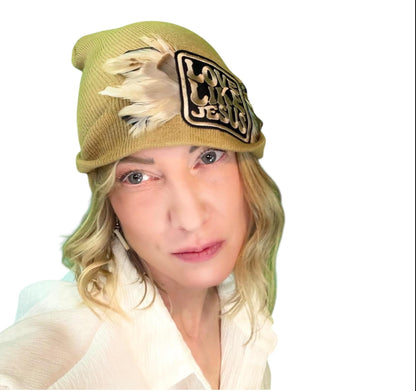 NEW Style Statement “Love Like Jesus” Patchwork Jeweled Fashionable Winter Hat