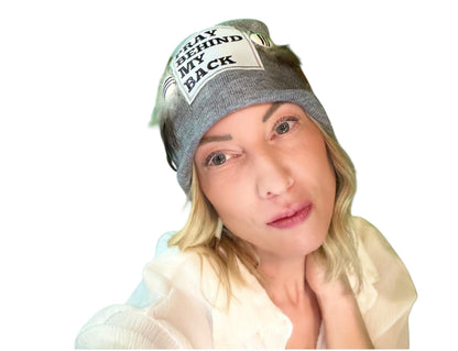 NEW Style Statement “Pray Behind My Back” Patchwork Jeweled Fashionable Winter Hat