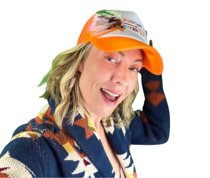 NEW Style Statement “Perfectly Imperfect” Patchwork Jeweled Trucker Hat