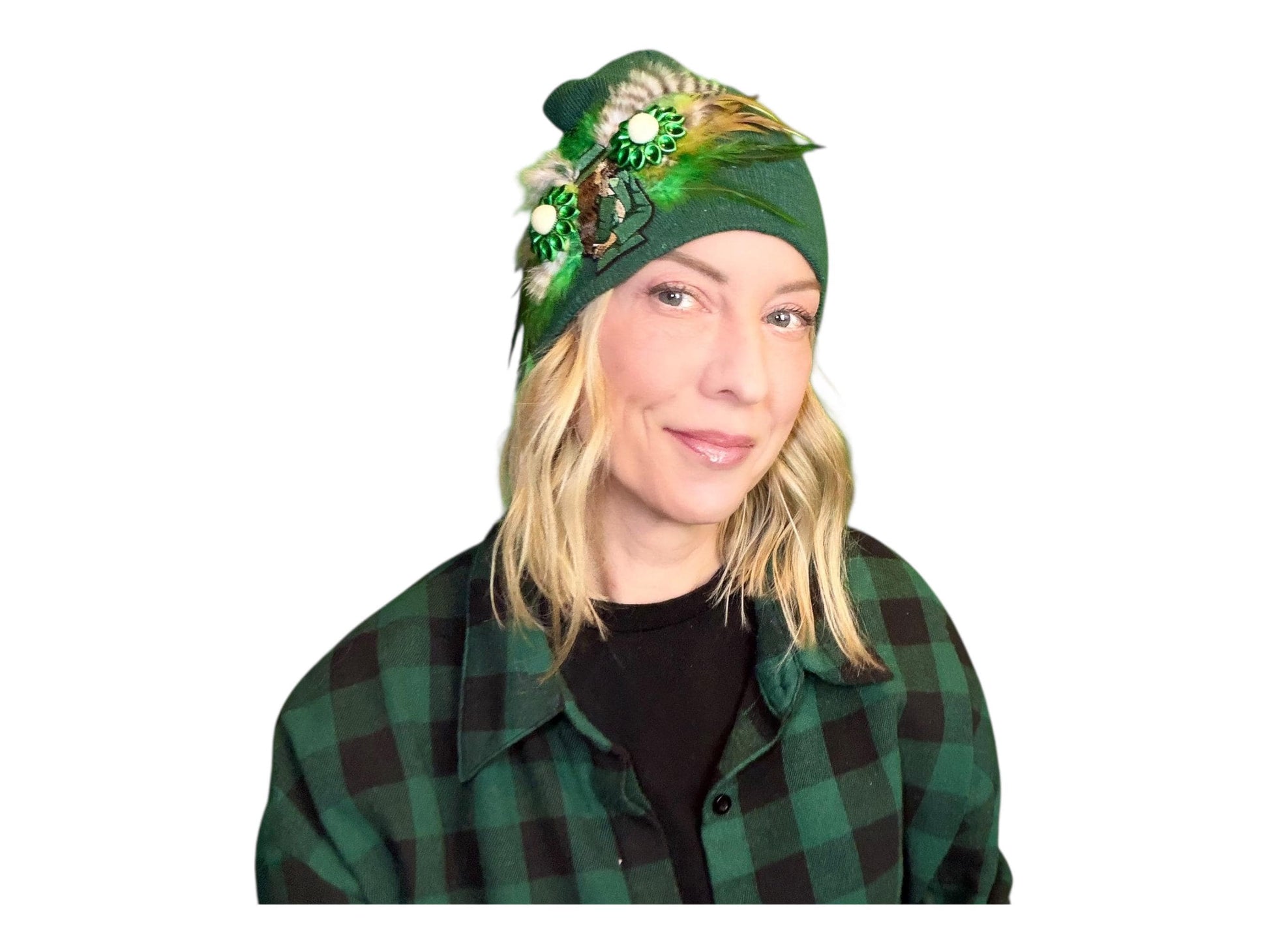NEW Style Statement “Cigar Woman” Patchwork Jeweled Fashionable Avant-Garde Winter Hat