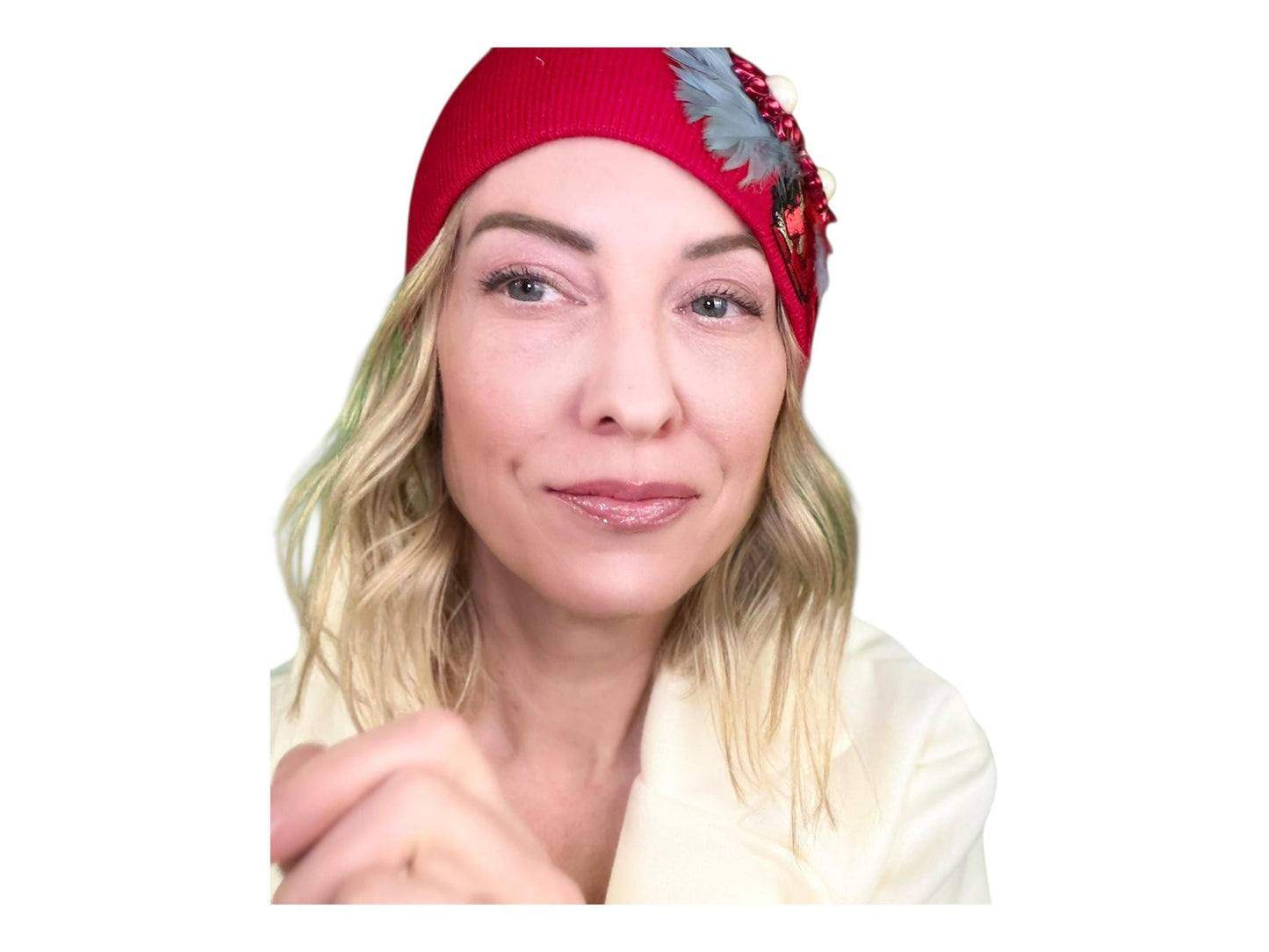 NEW Style Statement “Cigar Woman” Patchwork Jeweled Fashionable Avant-Garde Winter Hat