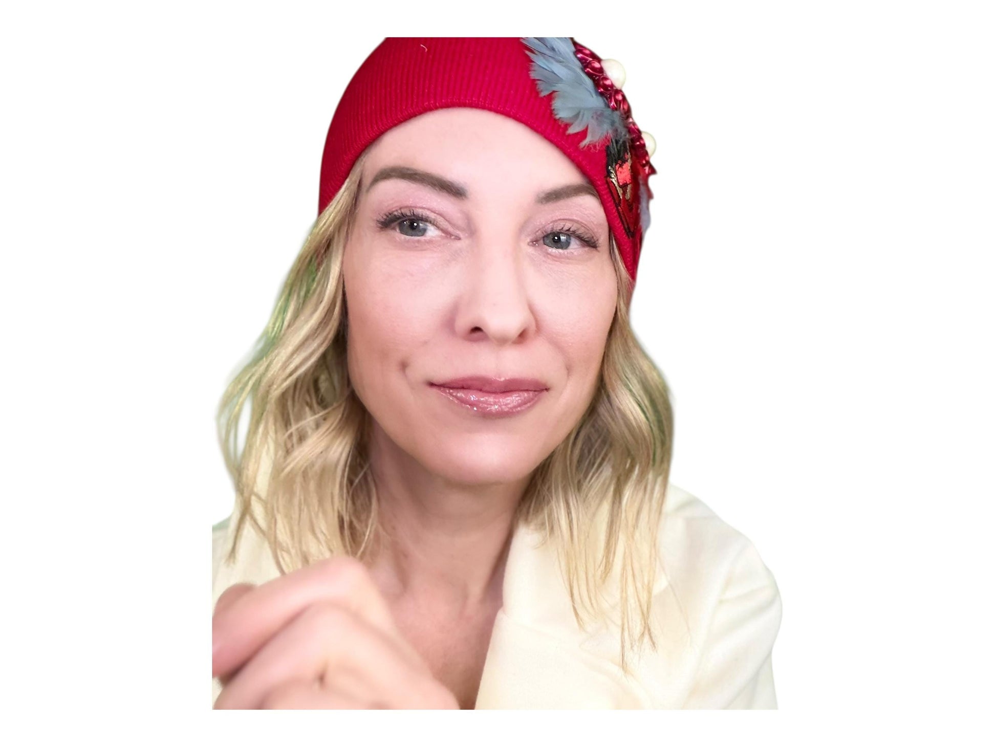 NEW Style Statement “Cigar Woman” Patchwork Jeweled Fashionable Avant-Garde Winter Hat