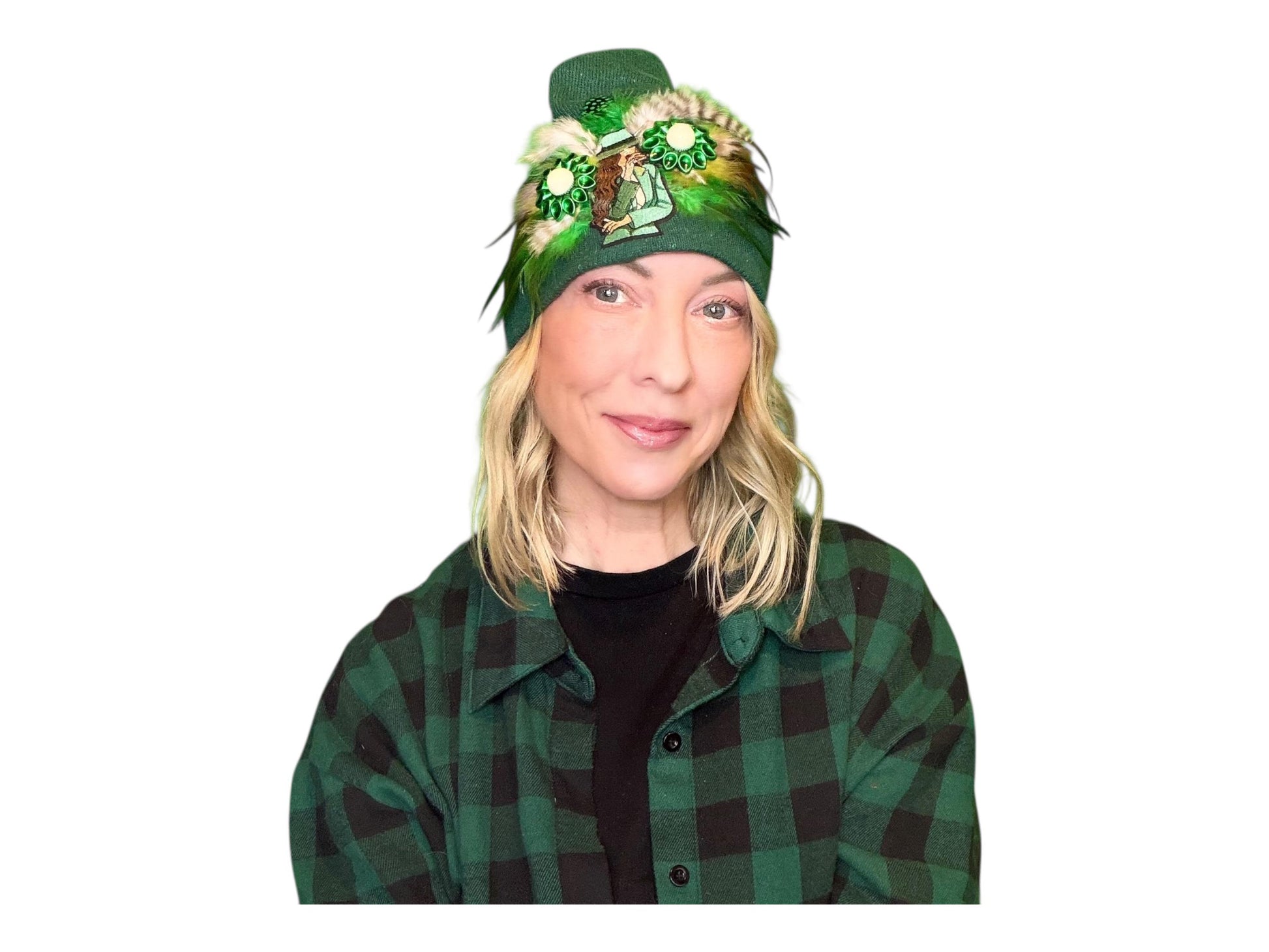 NEW Style Statement “Cigar Woman” Patchwork Jeweled Fashionable Avant-Garde Winter Hat