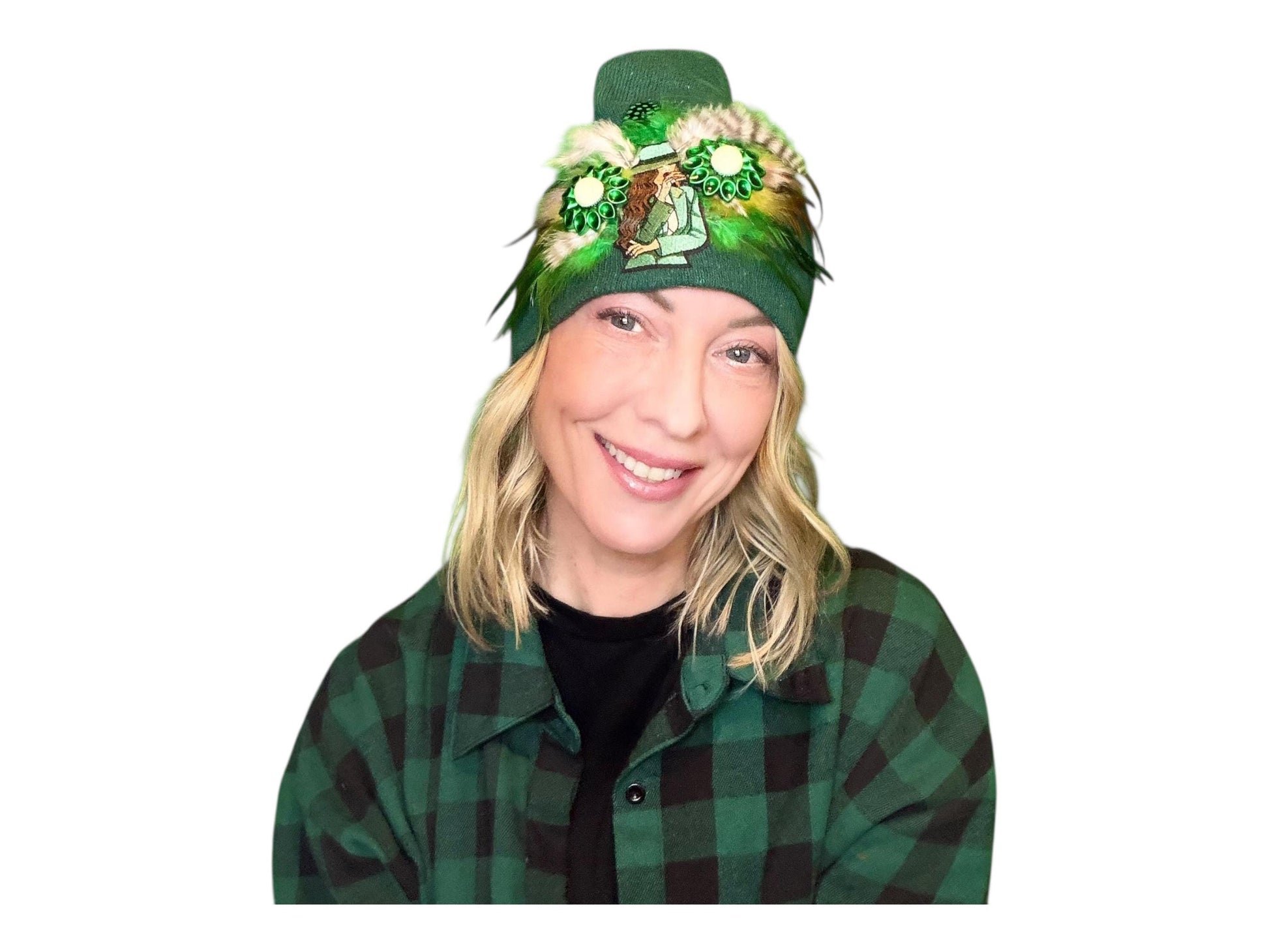 NEW Style Statement “Cigar Woman” Patchwork Jeweled Fashionable Avant-Garde Winter Hat