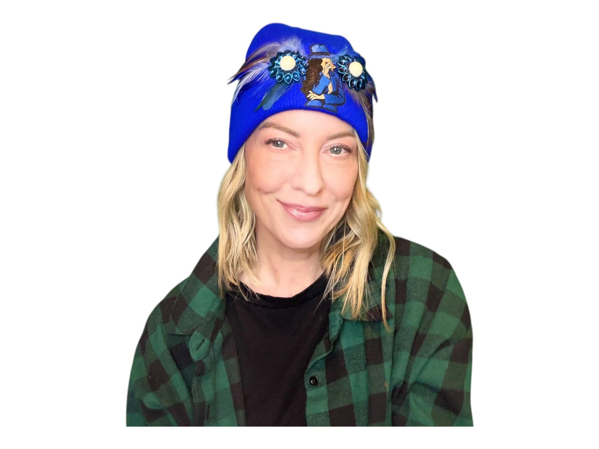 NEW Style Statement “Cigar Woman” Patchwork Jeweled Fashionable Avant-Garde Winter Hat