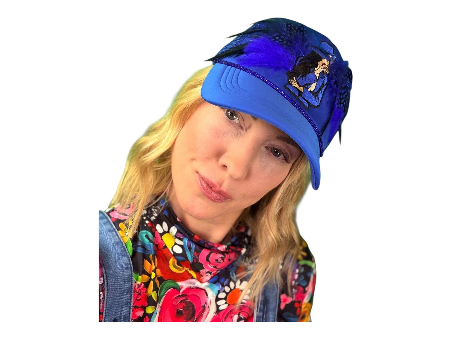 NEW Style Statement “Cigar Woman” Patchwork Jeweled Fashionable Avant-Garde Turcker Hat
