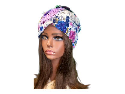 Statement Flower Lace Flapper Jeweled Designer Feathered Winter Knit Hat