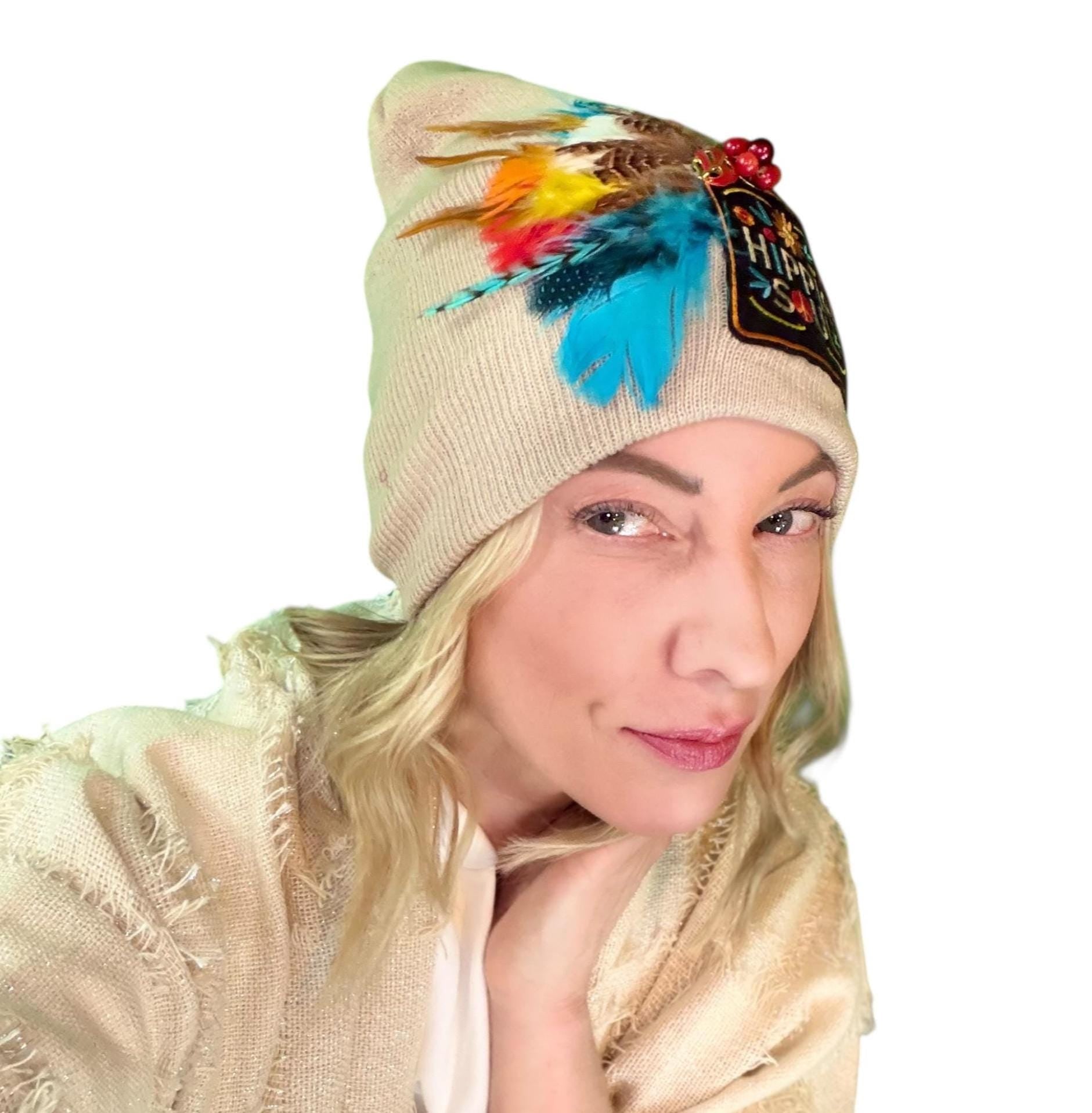 NEW Style Statement “Hippie Soul” Patchwork Jeweled Trucker Hat