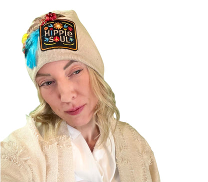 NEW Style Statement “Hippie Soul” Patchwork Jeweled Trucker Hat