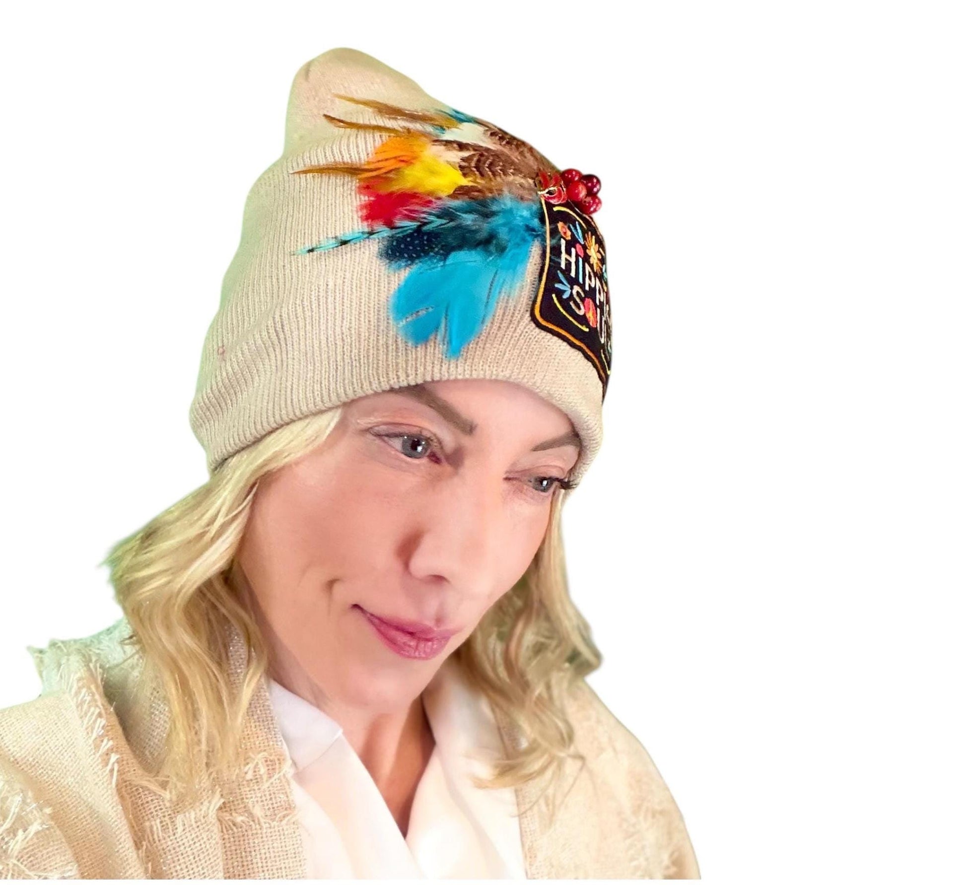 NEW Style Statement “Hippie Soul” Patchwork Jeweled Trucker Hat