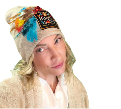 NEW Style Statement “Hippie Soul” Patchwork Jeweled Trucker Hat