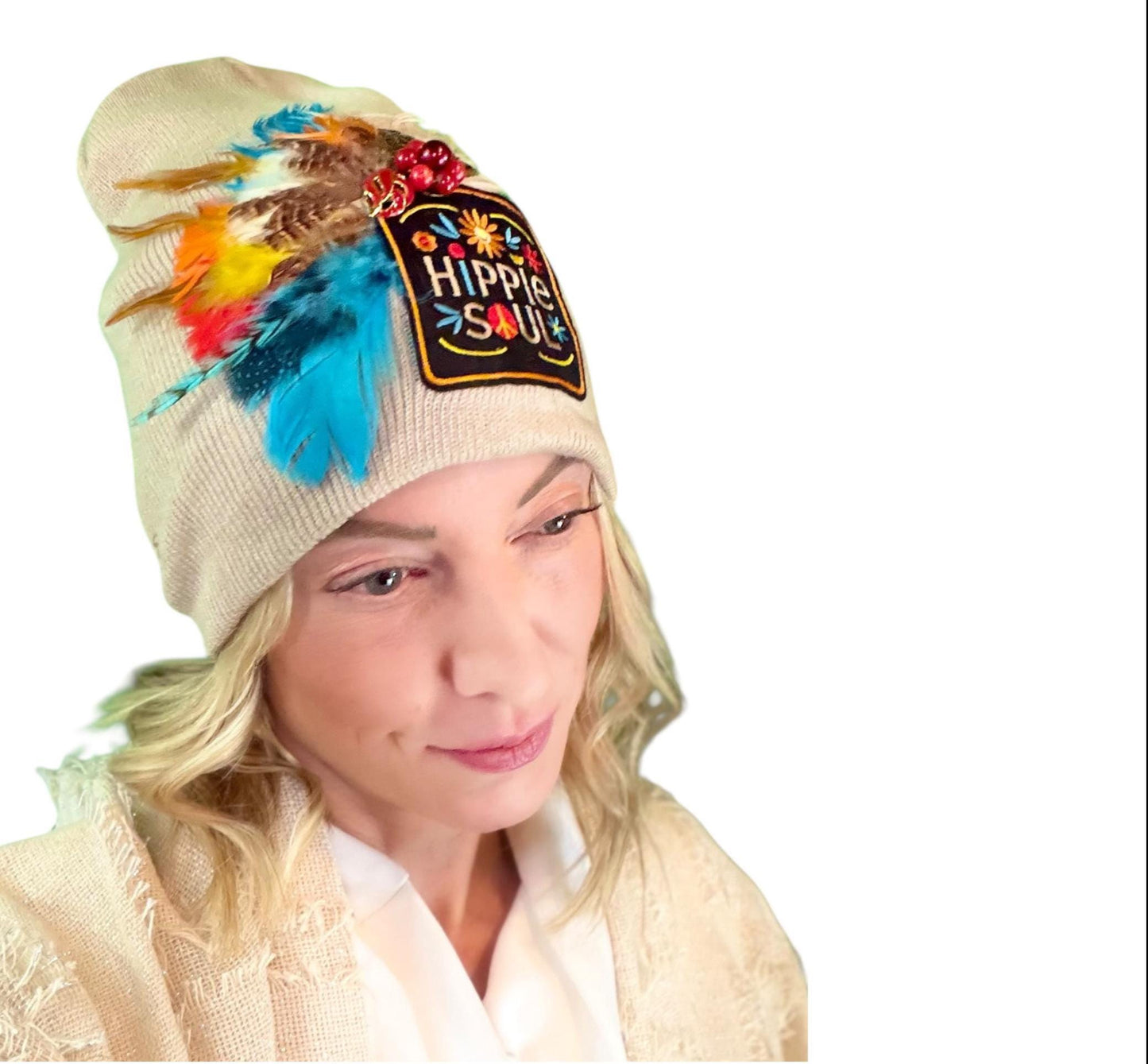 NEW Style Statement “Hippie Soul” Patchwork Jeweled Trucker Hat