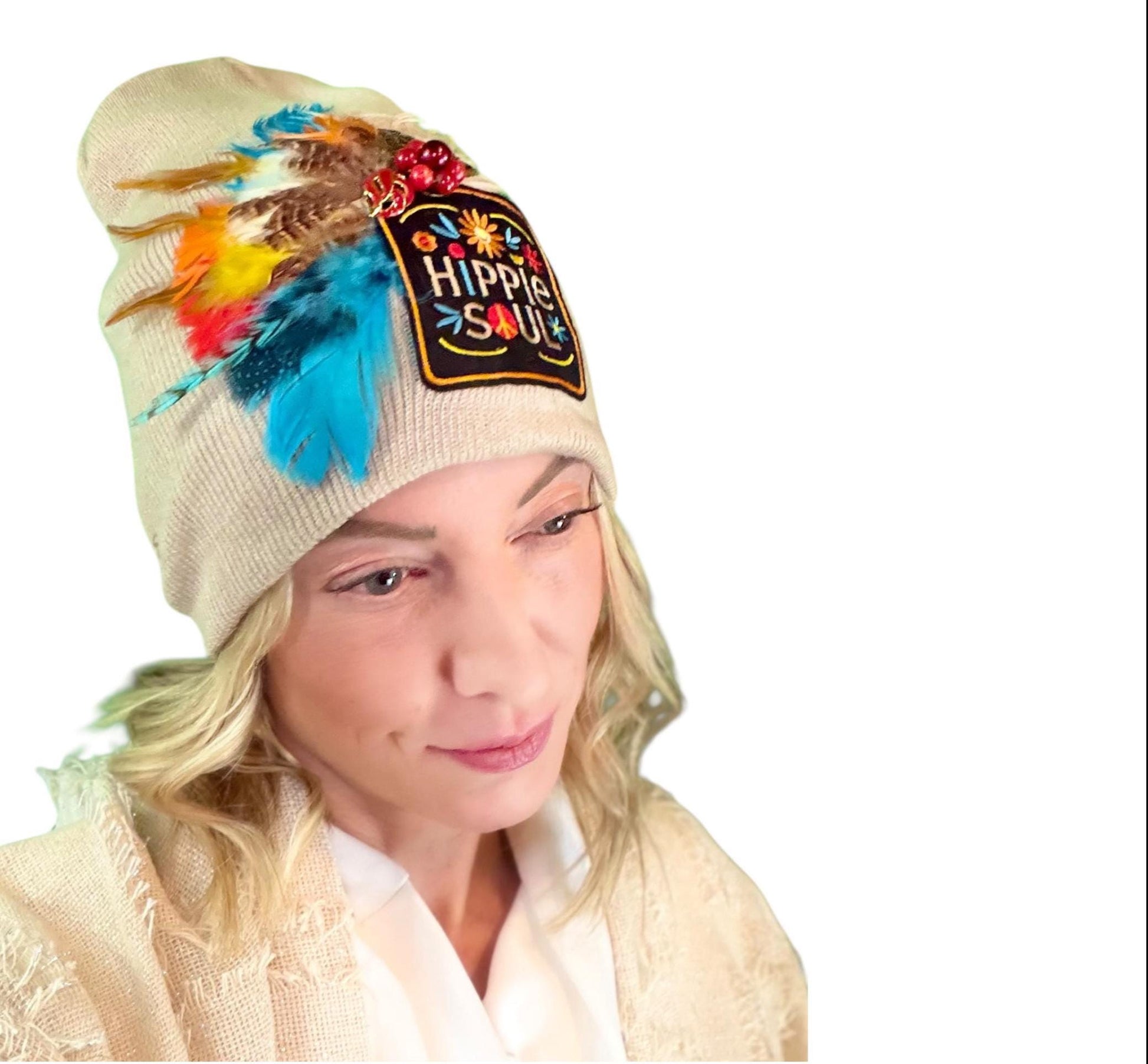 NEW Style Statement “Hippie Soul” Patchwork Jeweled Trucker Hat