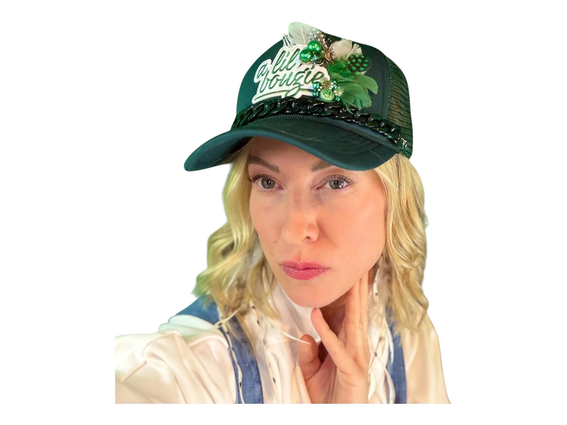 NEW Style Statement “A Lil’ Bougie” Patchwork Jeweled Trucker Hat