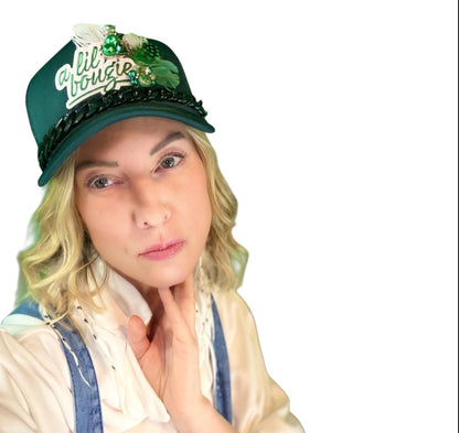 NEW Style Statement “A Lil’ Bougie” Patchwork Jeweled Trucker Hat