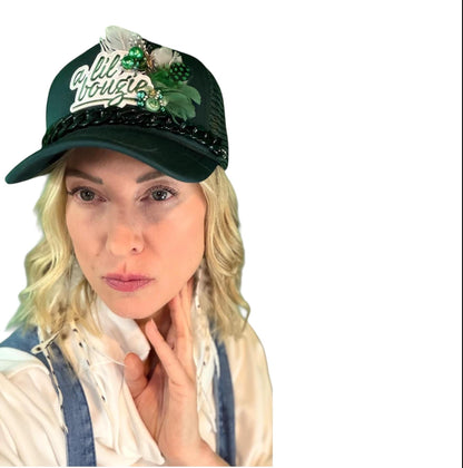 NEW Style Statement “A Lil’ Bougie” Patchwork Jeweled Trucker Hat