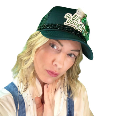 NEW Style Statement “A Lil’ Bougie” Patchwork Jeweled Trucker Hat