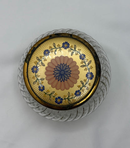 Vintage Collectible Vanity Powder Glass Jars - Ladies Dresser