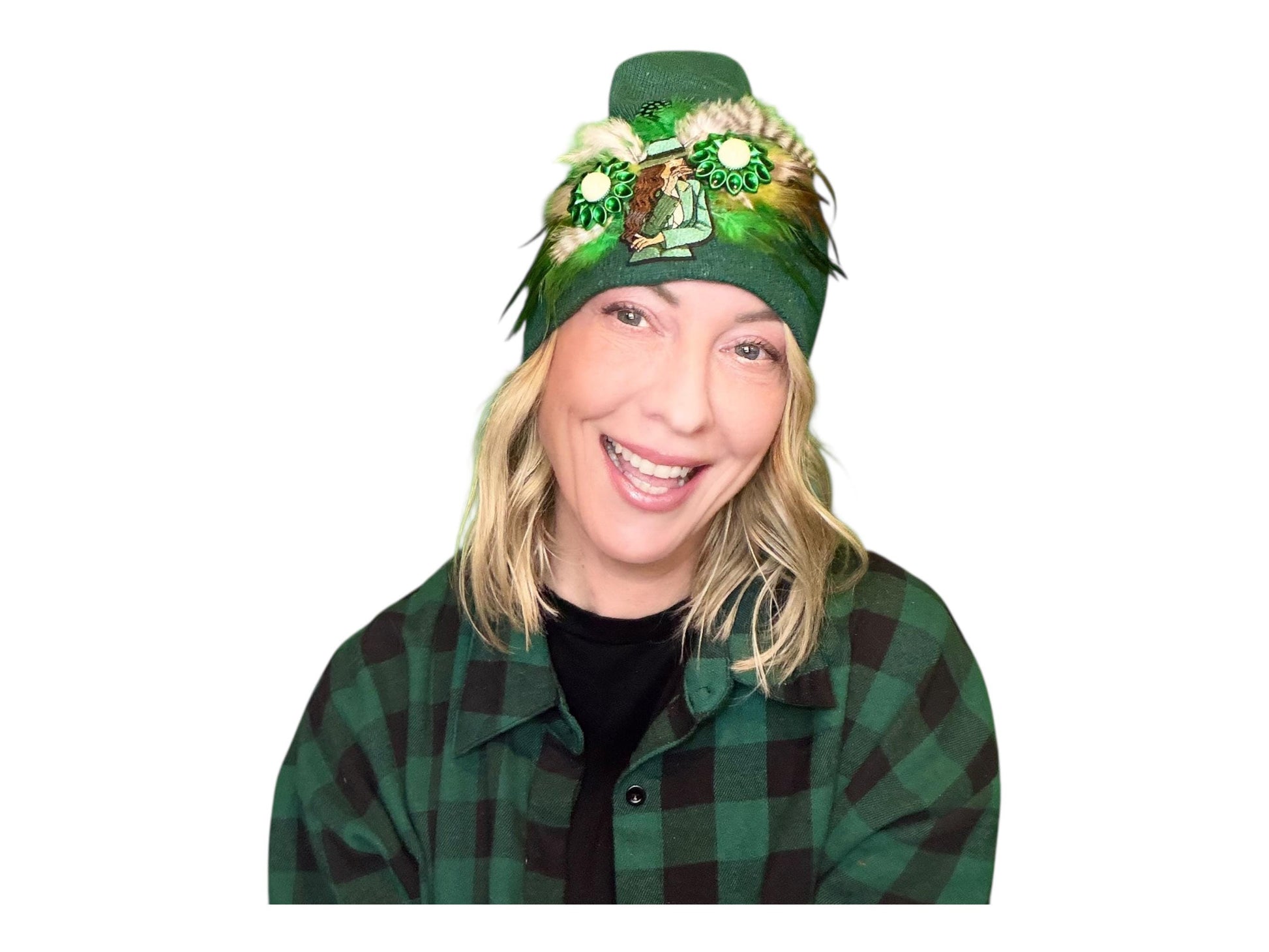 NEW Style Statement “Cigar Woman” Patchwork Jeweled Fashionable Avant-Garde Winter Hat