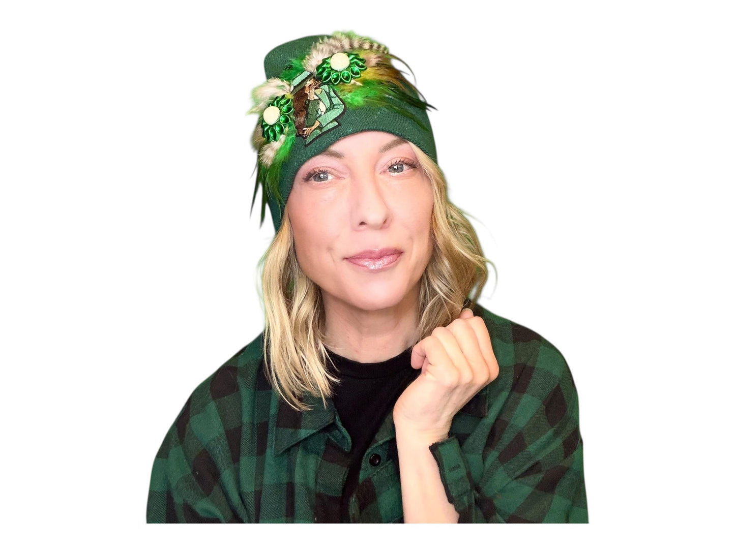 NEW Style Statement “Cigar Woman” Patchwork Jeweled Fashionable Avant-Garde Winter Hat