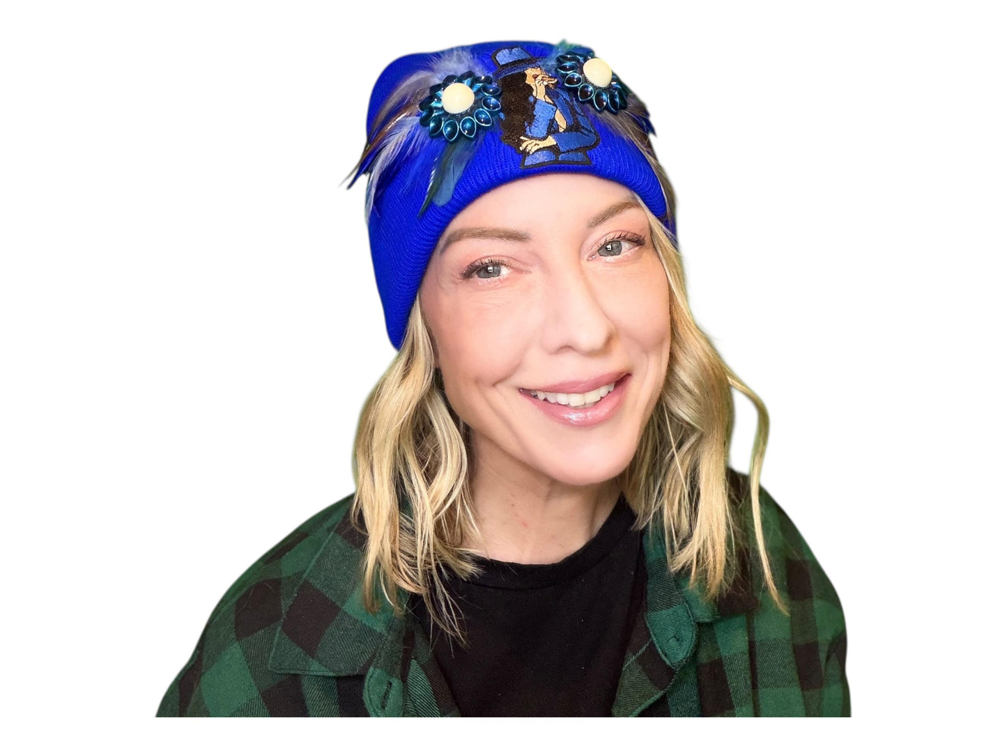NEW Style Statement “Cigar Woman” Patchwork Jeweled Fashionable Avant-Garde Winter Hat