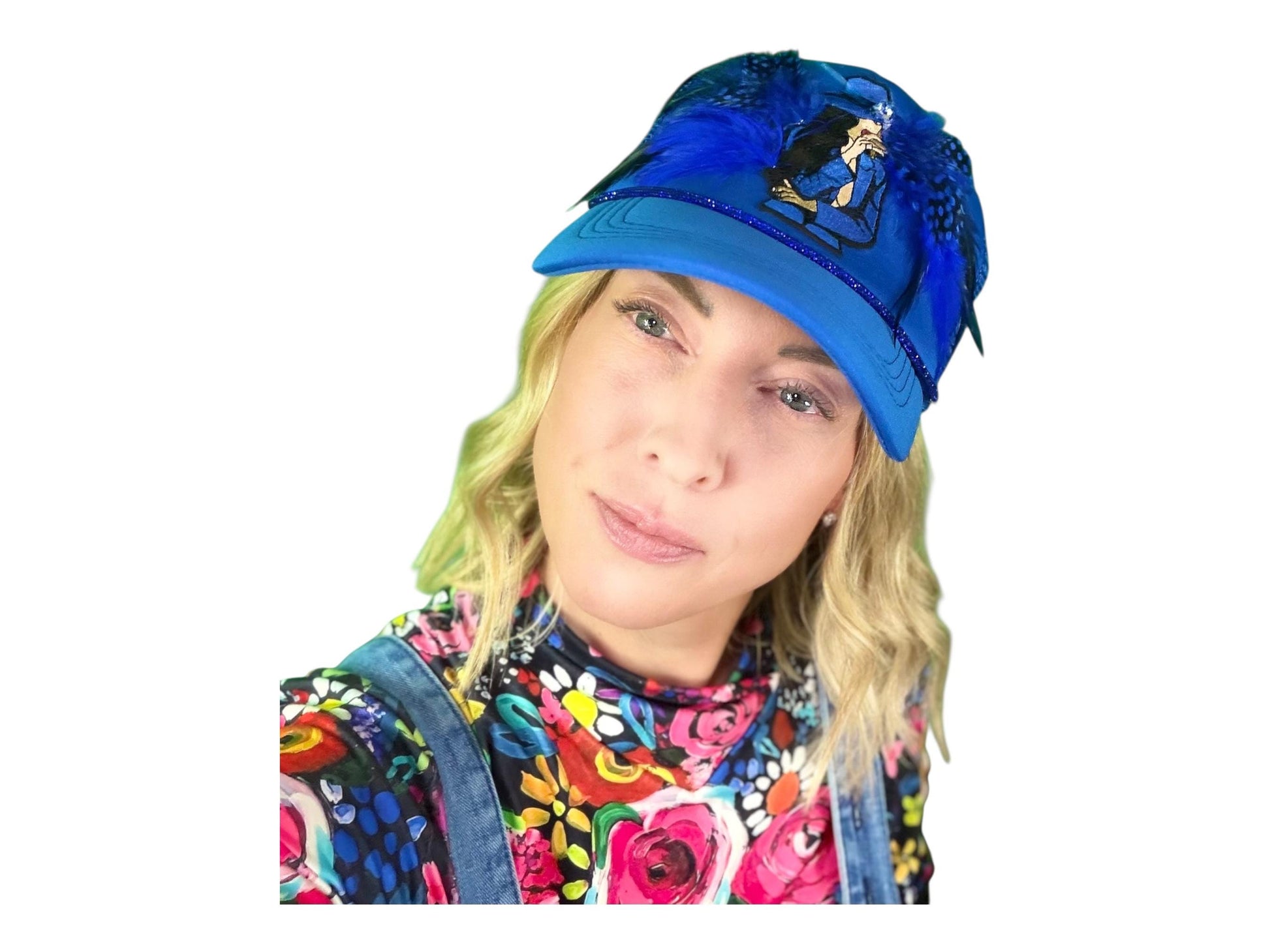 NEW Style Statement “Cigar Woman” Patchwork Jeweled Fashionable Avant-Garde Turcker Hat