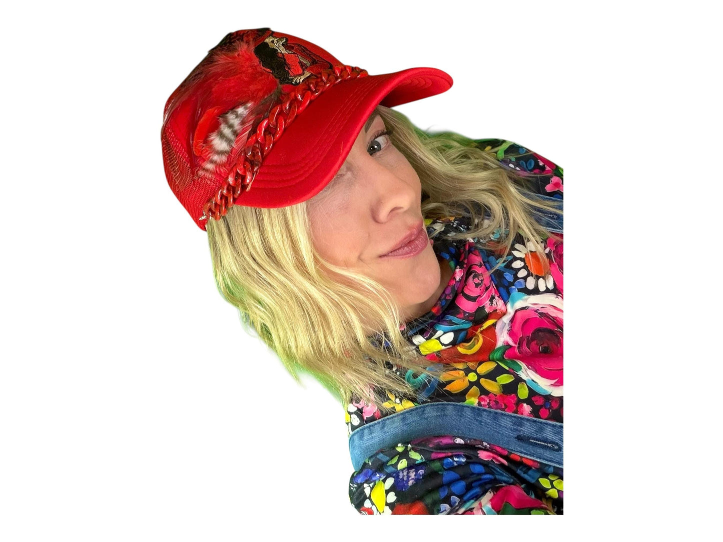 NEW Style Statement “Cigar Woman” Patchwork Jeweled Fashionable Avant-Garde Turcker Hat