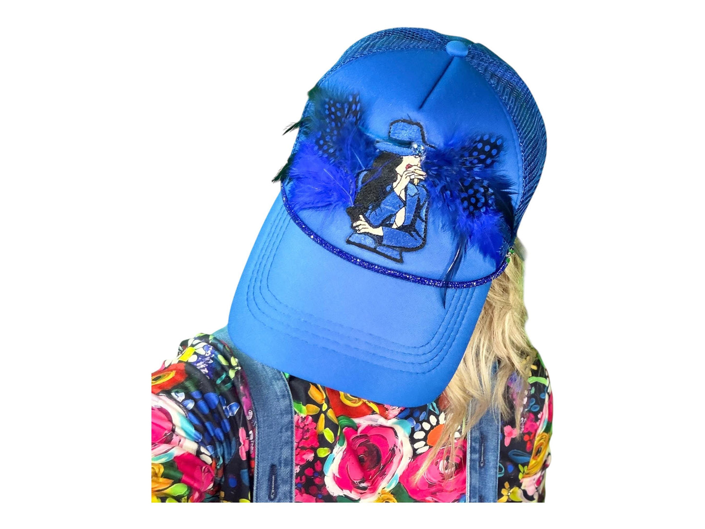 NEW Style Statement “Cigar Woman” Patchwork Jeweled Fashionable Avant-Garde Turcker Hat