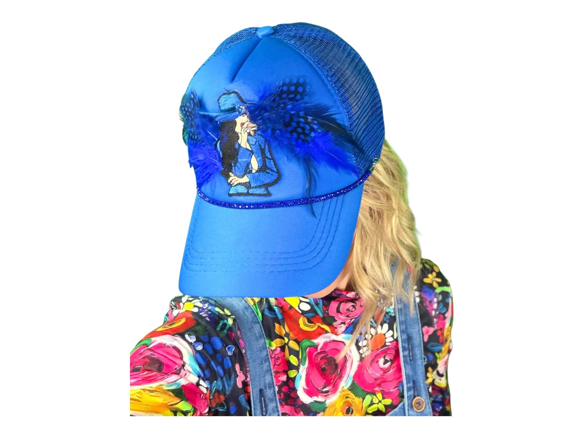 NEW Style Statement “Cigar Woman” Patchwork Jeweled Fashionable Avant-Garde Turcker Hat