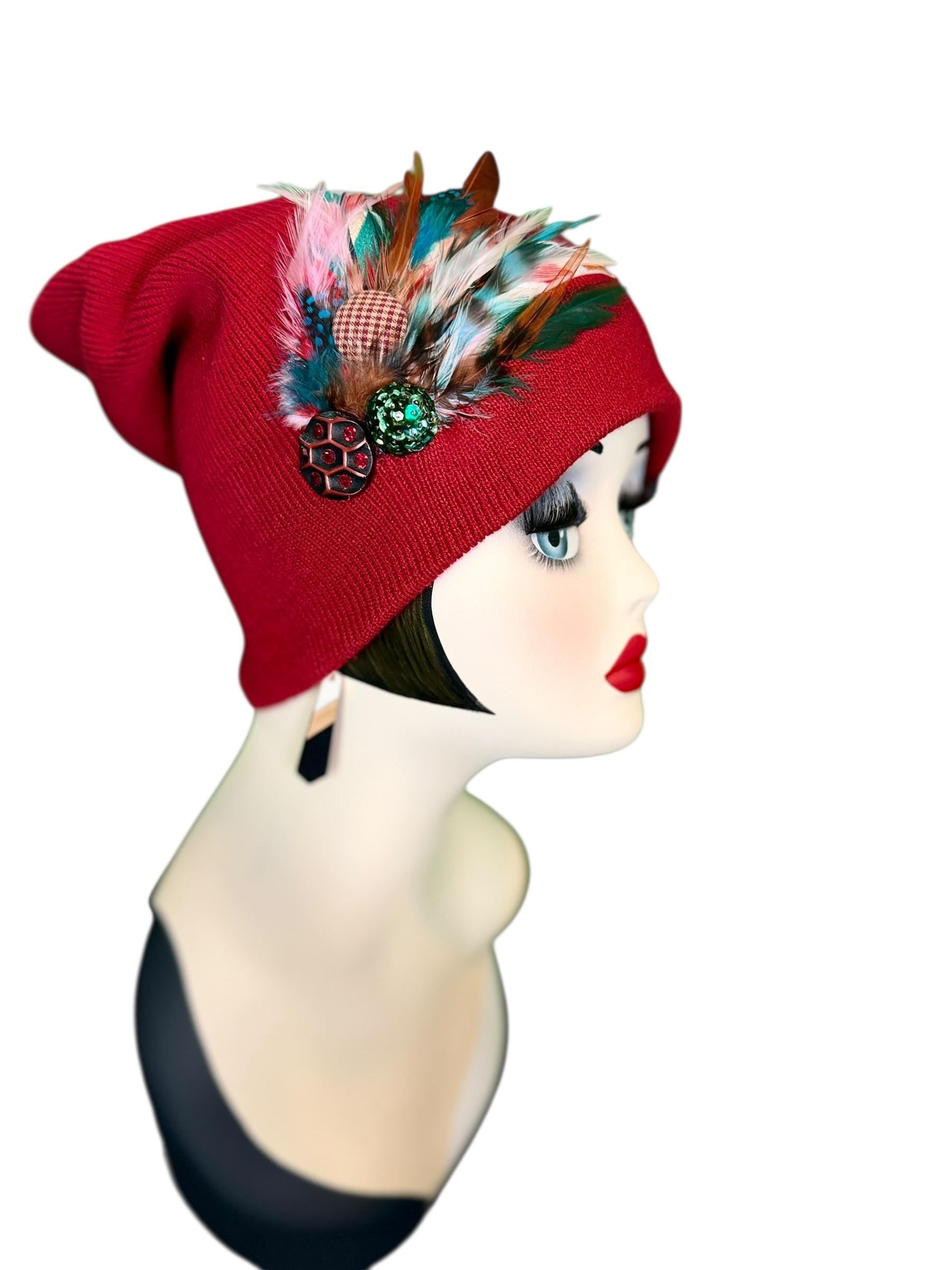 Emerald Fields Statement Patchwork Flapper - Embellished Vintage Jeweled & Feathered All Season Wearables