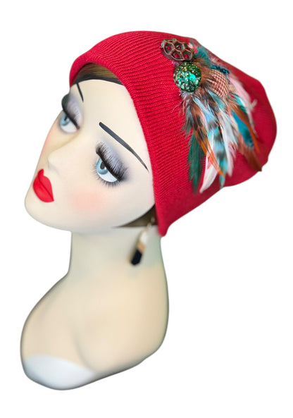 Emerald Fields Statement Patchwork Flapper - Embellished Vintage Jeweled & Feathered All Season Wearables