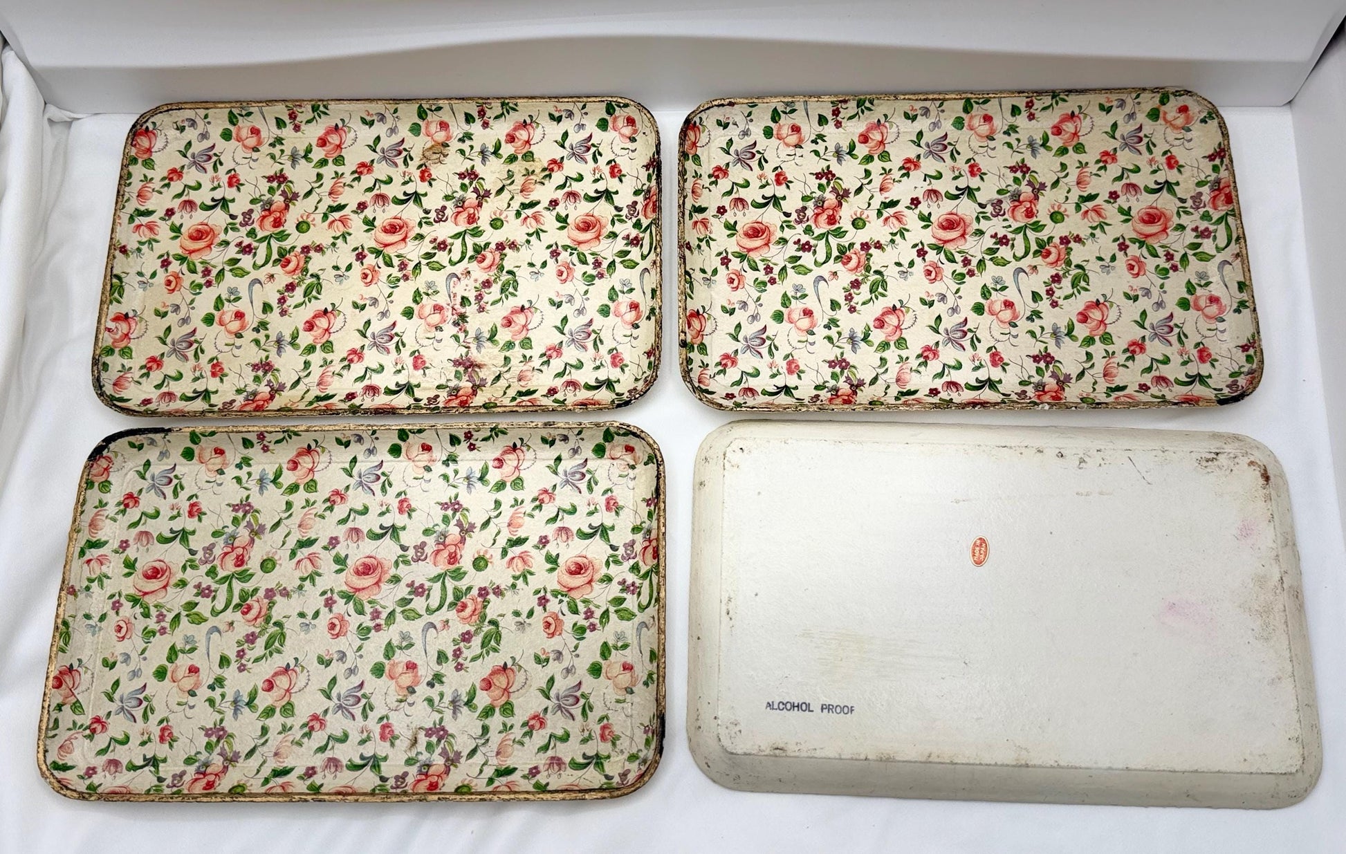 Vintage Alcohol Proof Paper Mache Tray - Made in Japan - MCM