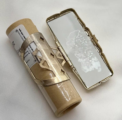 Vintage Rectangle Series of Statement Lipstick Holders with Flip-Up Mirror - Lip gloss travel carrier