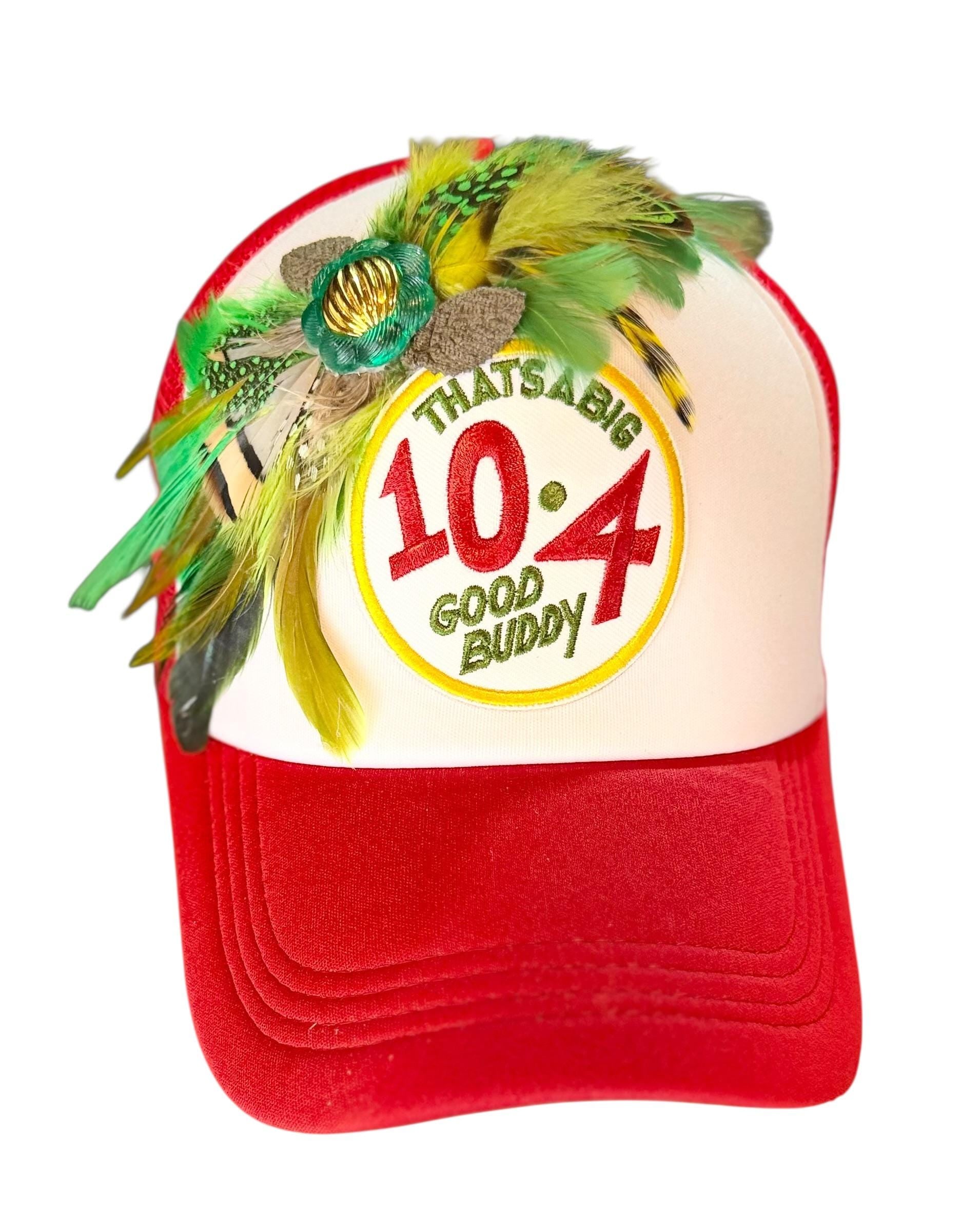 Weekend Retreat Friendship Statement “That’s A BIG 10-4 Good Buddy” Patchwork Adorned Trucker Hats