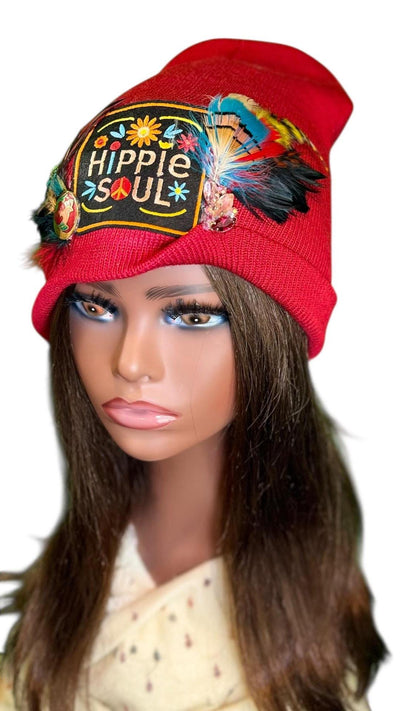NEW Style Statement “Hippie Soul” Patchwork Jeweled Trucker Hat