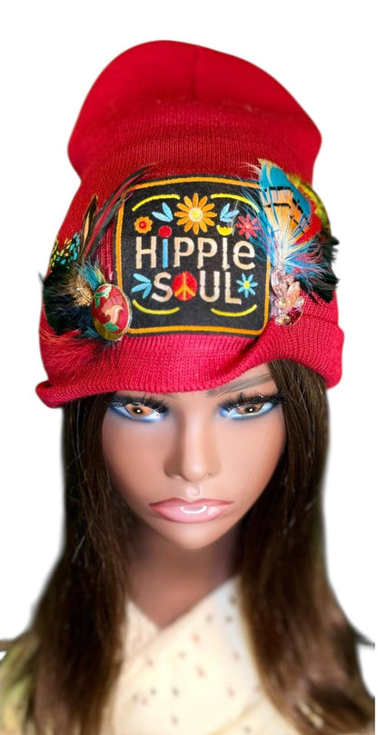 NEW Style Statement “Hippie Soul” Patchwork Jeweled Trucker Hat