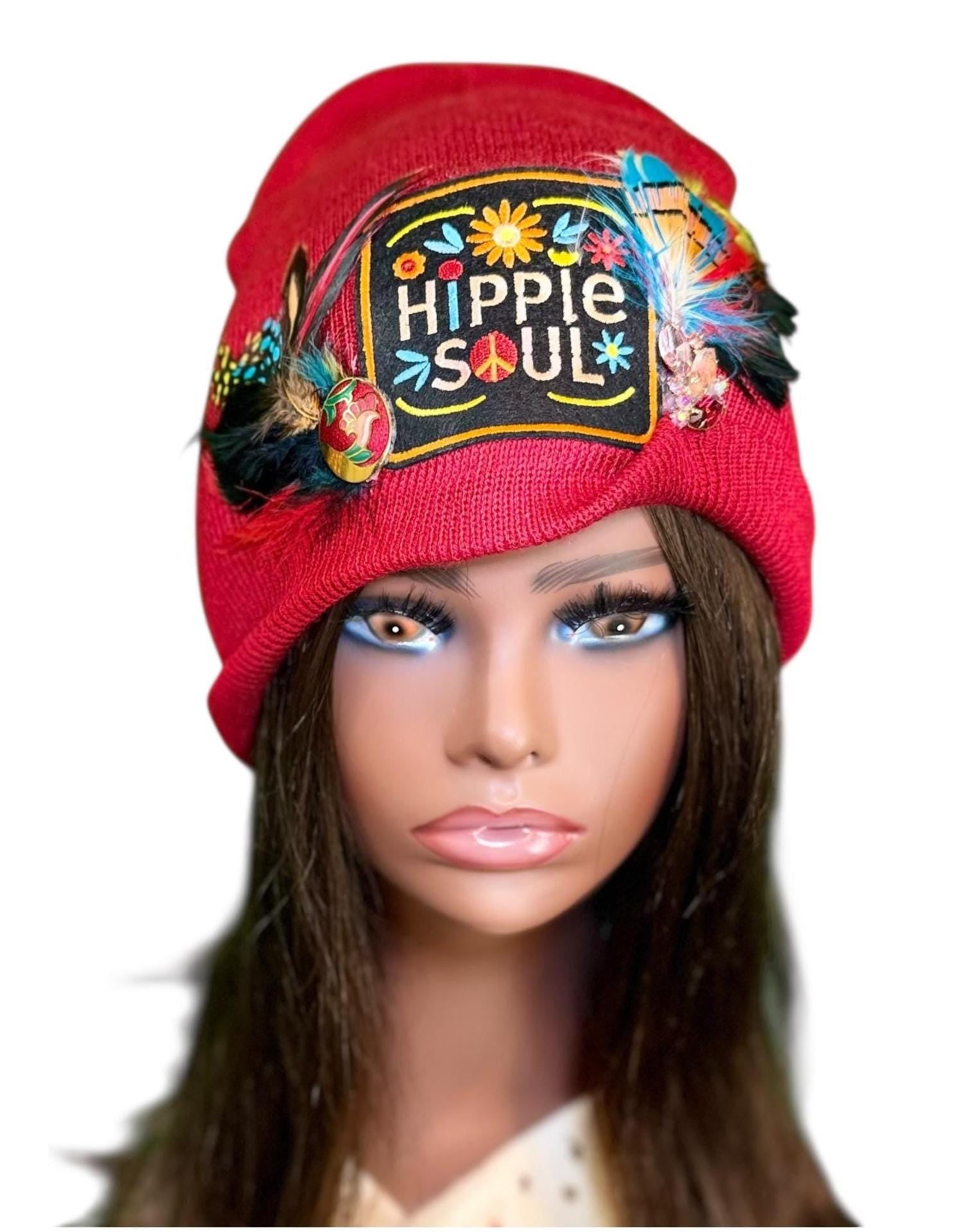 NEW Style Statement “Hippie Soul” Patchwork Jeweled Trucker Hat
