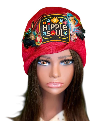 NEW Style Statement “Hippie Soul” Patchwork Jeweled Trucker Hat