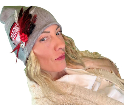NEW Style Statement “Bless Your Heart” Patchwork Jeweled Fashionable Winter Hat