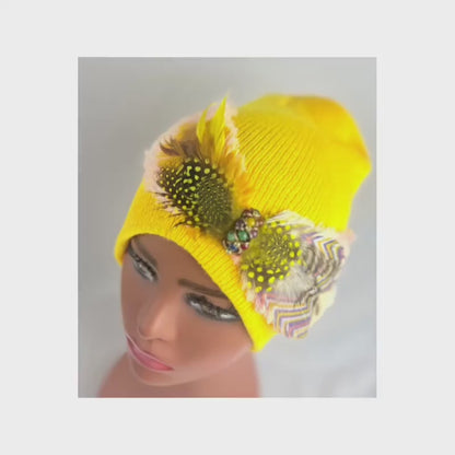 Midnight Radiance Fashionable Statement Flapper Feather & Jeweled Vintage Embellished Hat