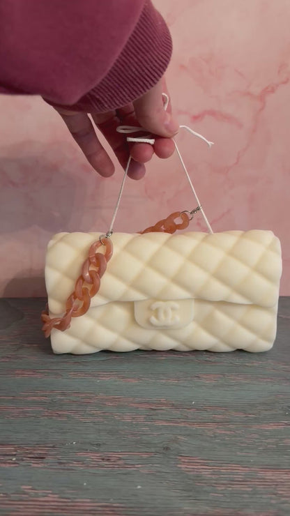 DESIGNER HANDBAG CANDLE | Classical Couture | CC Quilted Handbag