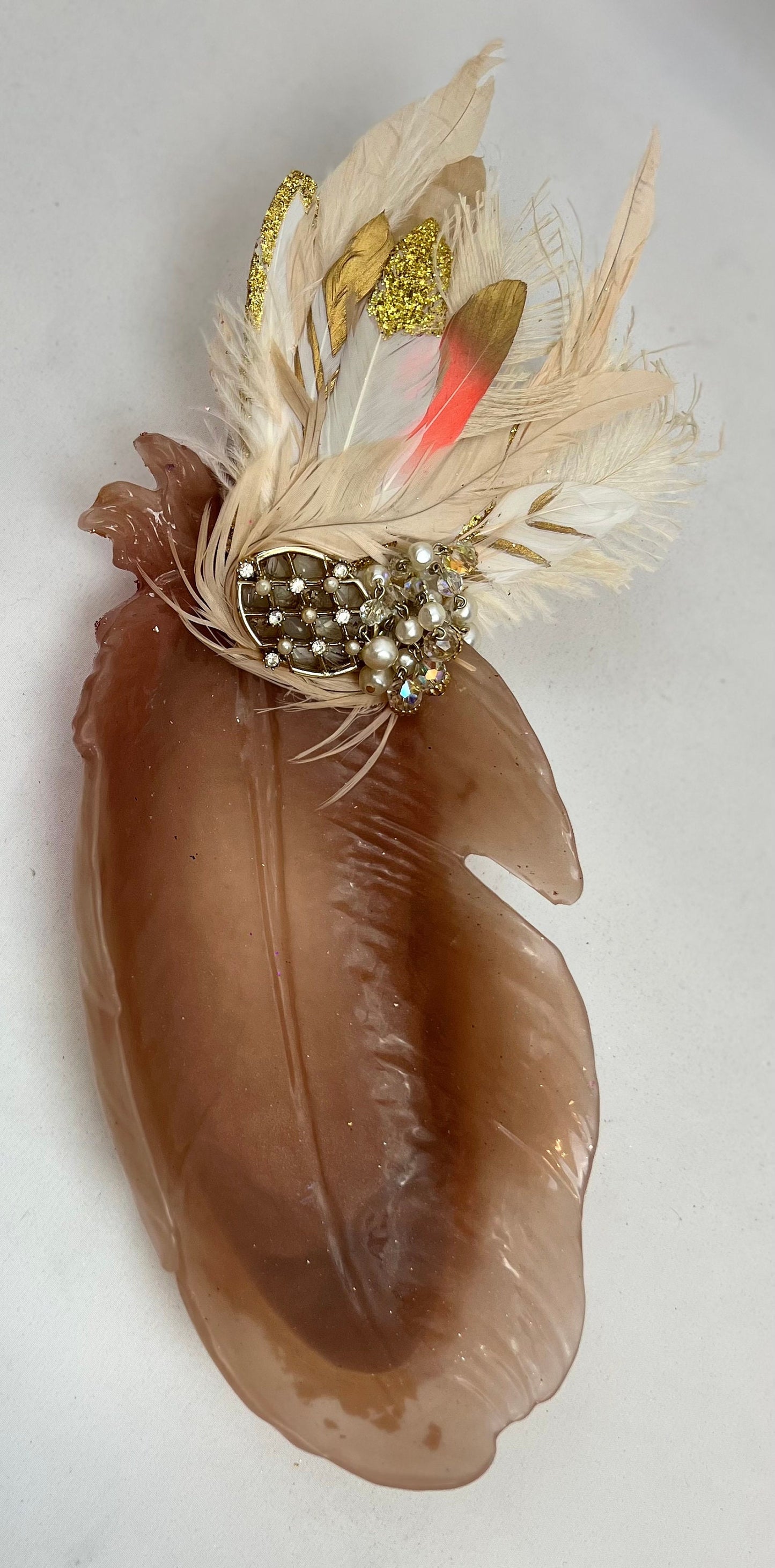 PEACOCK TRINKET DISH | HUNTER GREEN