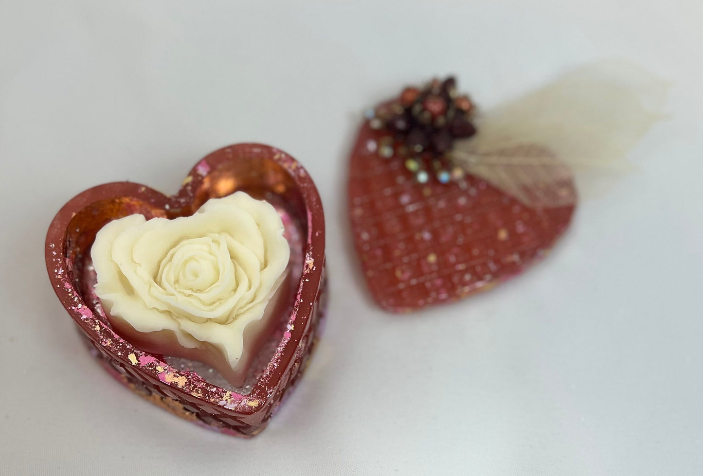 Trinket Keepsake Heart Dish - Red