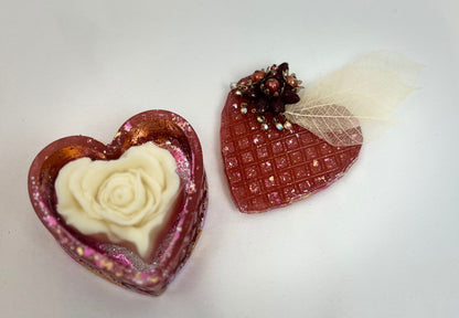 Trinket Keepsake Heart Dish - Red