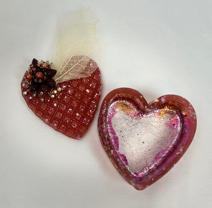 Trinket Keepsake Heart Dish - Red