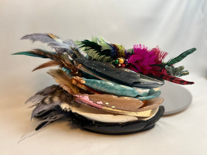 PEACOCK TRINKET DISH | HUNTER GREEN