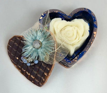 Trinket Keepsake Heart Dish - Purple